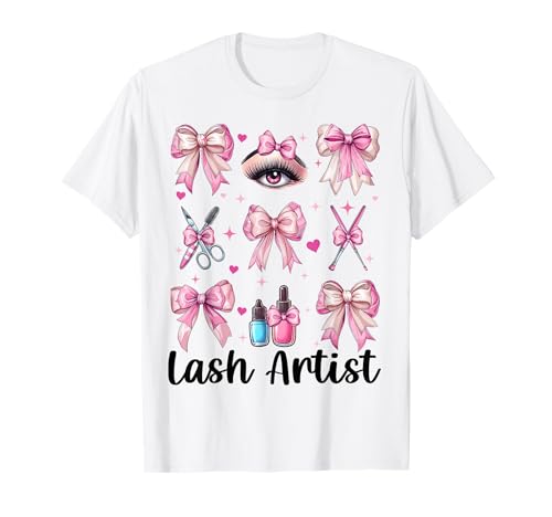 Lash Artist Lash Tech Wimperntechniker Mädchen Mama Kokette T-Shirt Lash Artist Lash Tech Wimperntechniker Mädchen Mama Kokette T-Shirt von Eyelash Lash Stylist Artist Coquette Bow Gifts