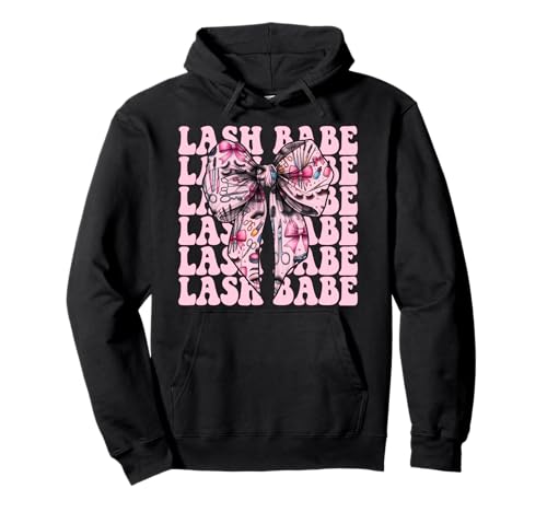 Lash Babe Lash Tech Wimperntechniker Mädchen Kokette Schleife Pullover Hoodie Lash Babe Lash Tech Wimperntechniker Mädchen Kokette Schleife Pullover Hoodie von Eyelash Lash Stylist Artist Coquette Bow Gifts