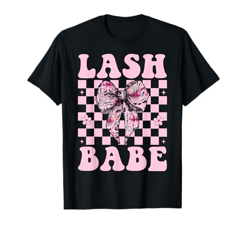 Lash Babe Lash Tech Wimperntechniker Mädchen Kokette Schleife T-Shirt von Eyelash Lash Stylist Artist Coquette Bow Gifts