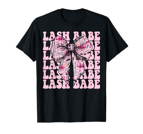 Lash Babe Lash Tech Wimperntechniker Mädchen Kokette Schleife T-Shirt Lash Babe Lash Tech Wimperntechniker Mädchen Kokette Schleife T-Shirt von Eyelash Lash Stylist Artist Coquette Bow Gifts