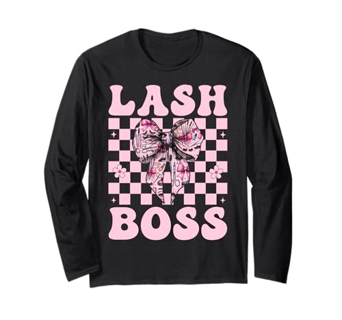 Lash Boss Lash Tech Wimperntechniker Mädchen Mama Kokette Langarmshirt Lash Boss Lash Tech Wimperntechniker Mädchen Mama Kokette Langarmshirt von Eyelash Lash Stylist Artist Coquette Bow Gifts