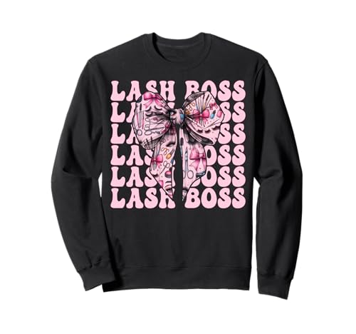 Lash Boss Lash Tech Wimperntechniker Mädchen Mama Kokette Sweatshirt Lash Boss Lash Tech Wimperntechniker Mädchen Mama Kokette Sweatshirt von Eyelash Lash Stylist Artist Coquette Bow Gifts