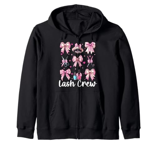 Lash Crew Lash Tech Wimperntechniker Mädchen Mama Kokette Kapuzenjacke Lash Crew Lash Tech Wimperntechniker Mädchen Mama Kokette Kapuzenjacke von Eyelash Lash Stylist Artist Coquette Bow Gifts