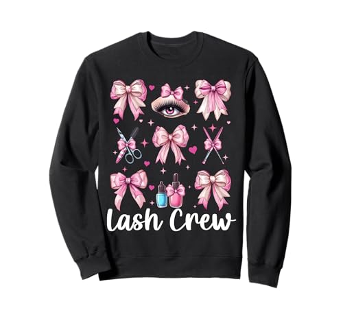 Lash Crew Lash Tech Wimperntechniker Mädchen Mama Kokette Sweatshirt Lash Crew Lash Tech Wimperntechniker Mädchen Mama Kokette Sweatshirt von Eyelash Lash Stylist Artist Coquette Bow Gifts