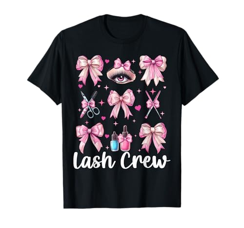 Lash Crew Lash Tech Wimperntechniker Mädchen Mama Kokette T-Shirt Lash Crew Lash Tech Wimperntechniker Mädchen Mama Kokette T-Shirt von Eyelash Lash Stylist Artist Coquette Bow Gifts