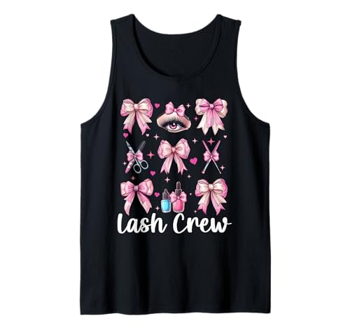 Lash Crew Lash Tech Wimperntechniker Mädchen Mama Kokette Tank Top Lash Crew Lash Tech Wimperntechniker Mädchen Mama Kokette Tank Top von Eyelash Lash Stylist Artist Coquette Bow Gifts