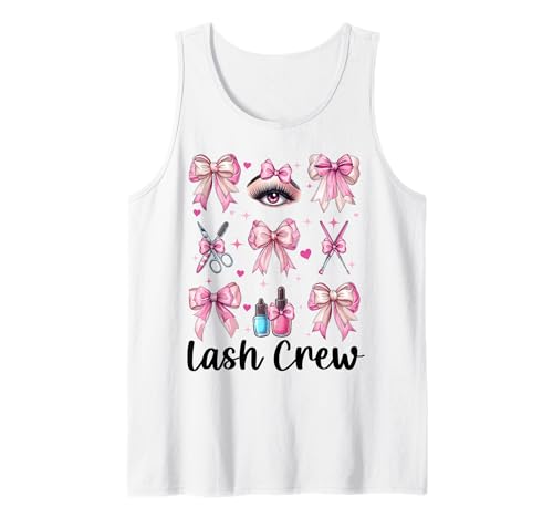 Lash Crew Lash Tech Wimperntechniker Mädchen Mama Kokette Tank Top Lash Crew Lash Tech Wimperntechniker Mädchen Mama Kokette Tank Top von Eyelash Lash Stylist Artist Coquette Bow Gifts