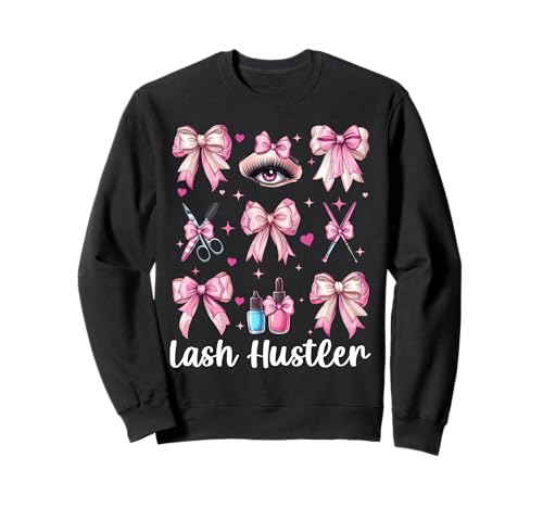 Lash Hustler Lash Tech Wimperntechniker Mädchen Mama Kokette Sweatshirt Lash Hustler Lash Tech Wimperntechniker Mädchen Mama Kokette Sweatshirt von Eyelash Lash Stylist Artist Coquette Bow Gifts