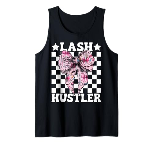 Lash Hustler Lash Tech Wimperntechniker Mädchen Mama Kokette Tank Top Lash Hustler Lash Tech Wimperntechniker Mädchen Mama Kokette Tank Top von Eyelash Lash Stylist Artist Coquette Bow Gifts