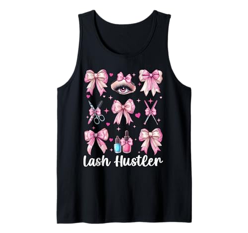 Lash Hustler Lash Tech Wimperntechniker Mädchen Mama Kokette Tank Top Lash Hustler Lash Tech Wimperntechniker Mädchen Mama Kokette Tank Top von Eyelash Lash Stylist Artist Coquette Bow Gifts
