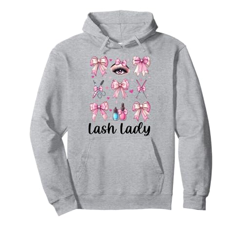 Lash Lady Lash Tech Wimperntechniker Mädchen Mama Kokette Pullover Hoodie Lash Lady Lash Tech Wimperntechniker Mädchen Mama Kokette Pullover Hoodie von Eyelash Lash Stylist Artist Coquette Bow Gifts