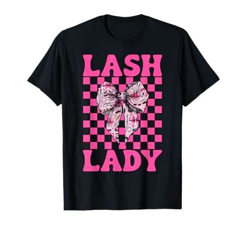 Lash Lady Lash Tech Wimperntechniker Mädchen Mama Kokette T-Shirt Lash Lady Lash Tech Wimperntechniker Mädchen Mama Kokette T-Shirt von Eyelash Lash Stylist Artist Coquette Bow Gifts