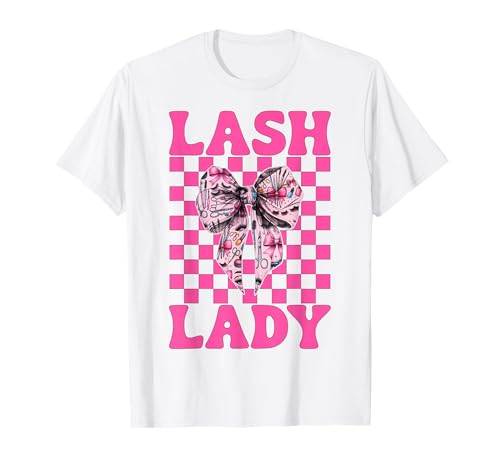 Lash Lady Lash Tech Wimperntechniker Mädchen Mama Kokette T-Shirt Lash Lady Lash Tech Wimperntechniker Mädchen Mama Kokette T-Shirt von Eyelash Lash Stylist Artist Coquette Bow Gifts