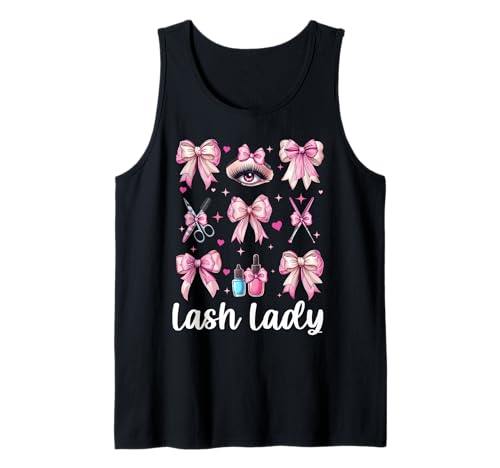 Lash Lady Lash Tech Wimperntechniker Mädchen Mama Kokette Tank Top Lash Lady Lash Tech Wimperntechniker Mädchen Mama Kokette Tank Top von Eyelash Lash Stylist Artist Coquette Bow Gifts