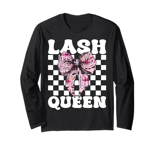 Lash Queen Lash Tech Wimperntechniker Mädchen Mama Kokette Langarmshirt Lash Queen Lash Tech Wimperntechniker Mädchen Mama Kokette Langarmshirt von Eyelash Lash Stylist Artist Coquette Bow Gifts