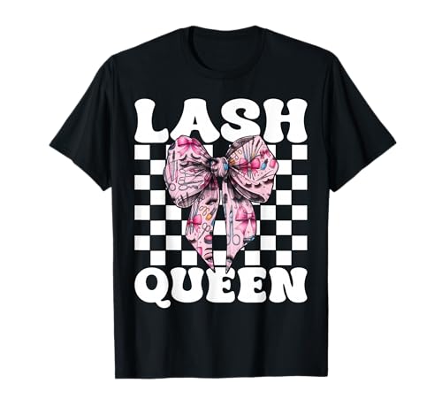 Lash Queen Lash Tech Wimperntechniker Mädchen Mama Kokette T-Shirt Lash Queen Lash Tech Wimperntechniker Mädchen Mama Kokette T-Shirt von Eyelash Lash Stylist Artist Coquette Bow Gifts