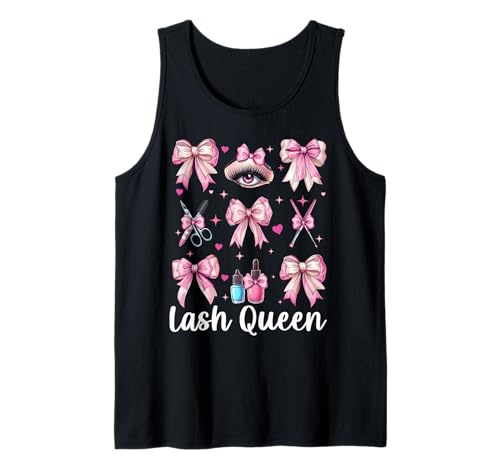 Lash Queen Lash Tech Wimperntechniker Mädchen Mama Kokette Tank Top Lash Queen Lash Tech Wimperntechniker Mädchen Mama Kokette Tank Top von Eyelash Lash Stylist Artist Coquette Bow Gifts