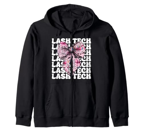 Lash Tech Wimperntechnikerin Mädchen Mama Kokette Schleife Kapuzenjacke Lash Tech Wimperntechnikerin Mädchen Mama Kokette Schleife Kapuzenjacke von Eyelash Lash Stylist Artist Coquette Bow Gifts