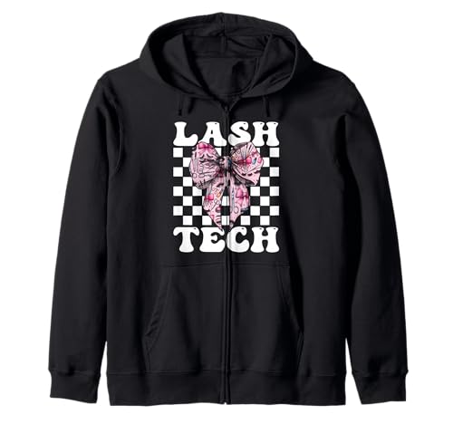 Lash Tech Wimperntechnikerin Mädchen Mama Kokette Schleife Kapuzenjacke Lash Tech Wimperntechnikerin Mädchen Mama Kokette Schleife Kapuzenjacke von Eyelash Lash Stylist Artist Coquette Bow Gifts