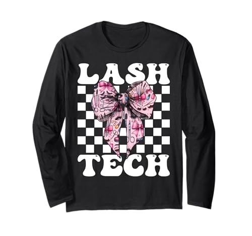 Lash Tech Wimperntechnikerin Mädchen Mama Kokette Schleife Langarmshirt Lash Tech Wimperntechnikerin Mädchen Mama Kokette Schleife Langarmshirt von Eyelash Lash Stylist Artist Coquette Bow Gifts