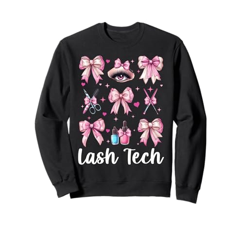 Lash Tech Wimperntechnikerin Mädchen Mama Kokette Schleife Sweatshirt Lash Tech Wimperntechnikerin Mädchen Mama Kokette Schleife Sweatshirt von Eyelash Lash Stylist Artist Coquette Bow Gifts