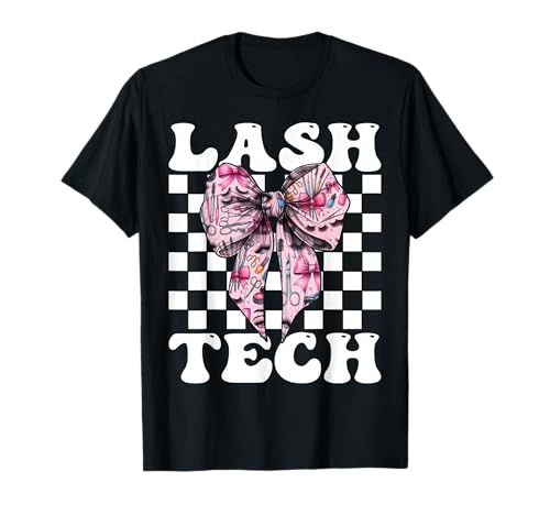 Lash Tech Wimperntechnikerin Mädchen Mama Kokette Schleife T-Shirt von Eyelash Lash Stylist Artist Coquette Bow Gifts
