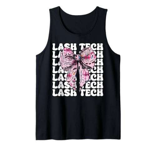 Lash Tech Wimperntechnikerin Mädchen Mama Kokette Schleife Tank Top Lash Tech Wimperntechnikerin Mädchen Mama Kokette Schleife Tank Top von Eyelash Lash Stylist Artist Coquette Bow Gifts