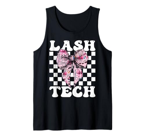 Lash Tech Wimperntechnikerin Mädchen Mama Kokette Schleife Tank Top Lash Tech Wimperntechnikerin Mädchen Mama Kokette Schleife Tank Top von Eyelash Lash Stylist Artist Coquette Bow Gifts