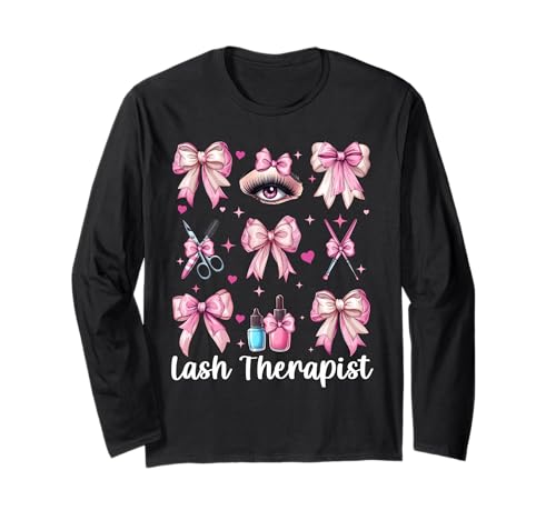 Lash Therapist Lash Tech Wimperntechniker Mädchen Mama Langarmshirt Lash Therapist Lash Tech Wimperntechniker Mädchen Mama Langarmshirt von Eyelash Lash Stylist Artist Coquette Bow Gifts