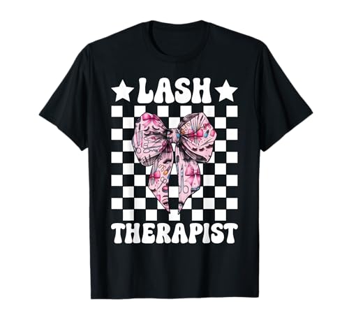 Lash Therapist Lash Tech Wimperntechniker Mädchen Mama T-Shirt von Eyelash Lash Stylist Artist Coquette Bow Gifts