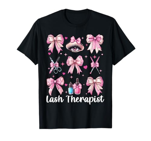 Lash Therapist Lash Tech Wimperntechniker Mädchen Mama T-Shirt Lash Therapist Lash Tech Wimperntechniker Mädchen Mama T-Shirt von Eyelash Lash Stylist Artist Coquette Bow Gifts