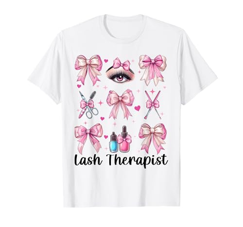 Lash Therapist Lash Tech Wimperntechniker Mädchen Mama T-Shirt Lash Therapist Lash Tech Wimperntechniker Mädchen Mama T-Shirt von Eyelash Lash Stylist Artist Coquette Bow Gifts