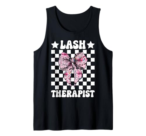 Lash Therapist Lash Tech Wimperntechniker Mädchen Mama Tank Top Lash Therapist Lash Tech Wimperntechniker Mädchen Mama Tank Top von Eyelash Lash Stylist Artist Coquette Bow Gifts