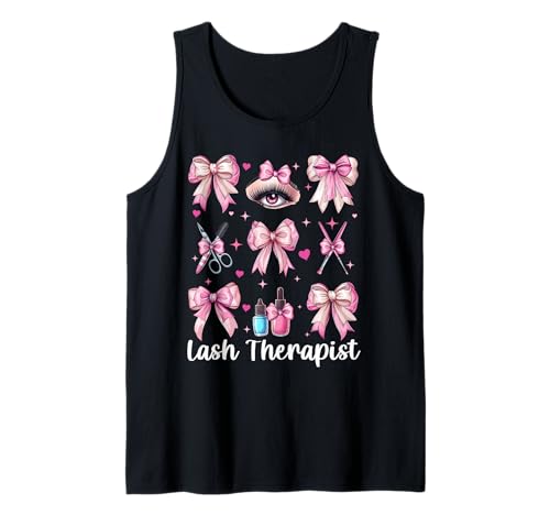 Lash Therapist Lash Tech Wimperntechniker Mädchen Mama Tank Top Lash Therapist Lash Tech Wimperntechniker Mädchen Mama Tank Top von Eyelash Lash Stylist Artist Coquette Bow Gifts