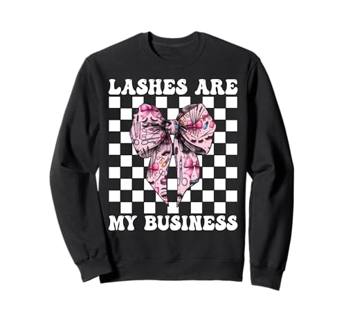 Lashes Are My Business Lash Tech Wimperntechniker Mädchen Mama Sweatshirt von Eyelash Lash Stylist Artist Coquette Bow Gifts