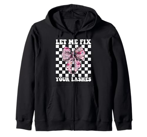 Let Me Fix Your Lashes Lash Tech Wimperntechniker Mädchen Mama Kapuzenjacke Let Me Fix Your Lashes Lash Tech Wimperntechniker Mädchen Mama Kapuzenjacke von Eyelash Lash Stylist Artist Coquette Bow Gifts