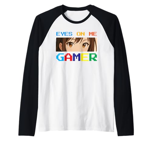 Funny Eyes On Me Gamer Anime Girl Gaming Nerd Pixel Game Raglan Funny Eyes On Me Gamer Anime Girl Gaming Nerd Pixel Game Raglan von Eyes On Me Gamer Store