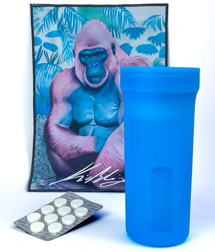 EYESHAKER Set - Patentiertes Brillenreinigungsgerät im Komplettpaket - Innovative Brillenreinigung wie vom Optiker für Gläser & Gestell (Blue Summer Edition) von Eyeshaker