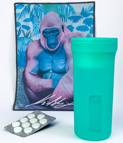 EYESHAKER Set - Patentiertes Brillenreinigungsgerät im Komplettpaket - Innovative Brillenreinigung wie vom Optiker für Gläser & Gestell (Green Summer Edition) von Eyeshaker