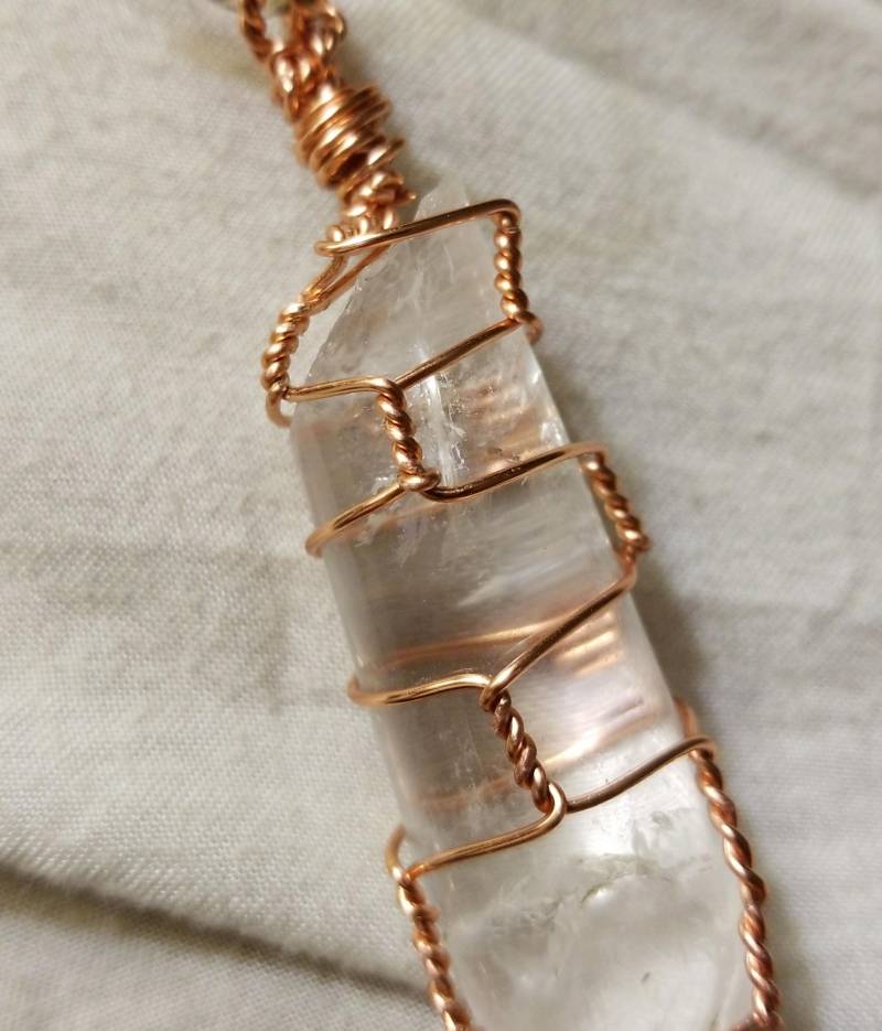 Klar Quarts Verpackt in 20 Gauge Kupfer von EyesofCrystal