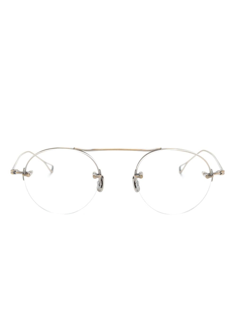 Eyevan7285 Brille aus Titan mit rundem Gestell - Gold von Eyevan7285