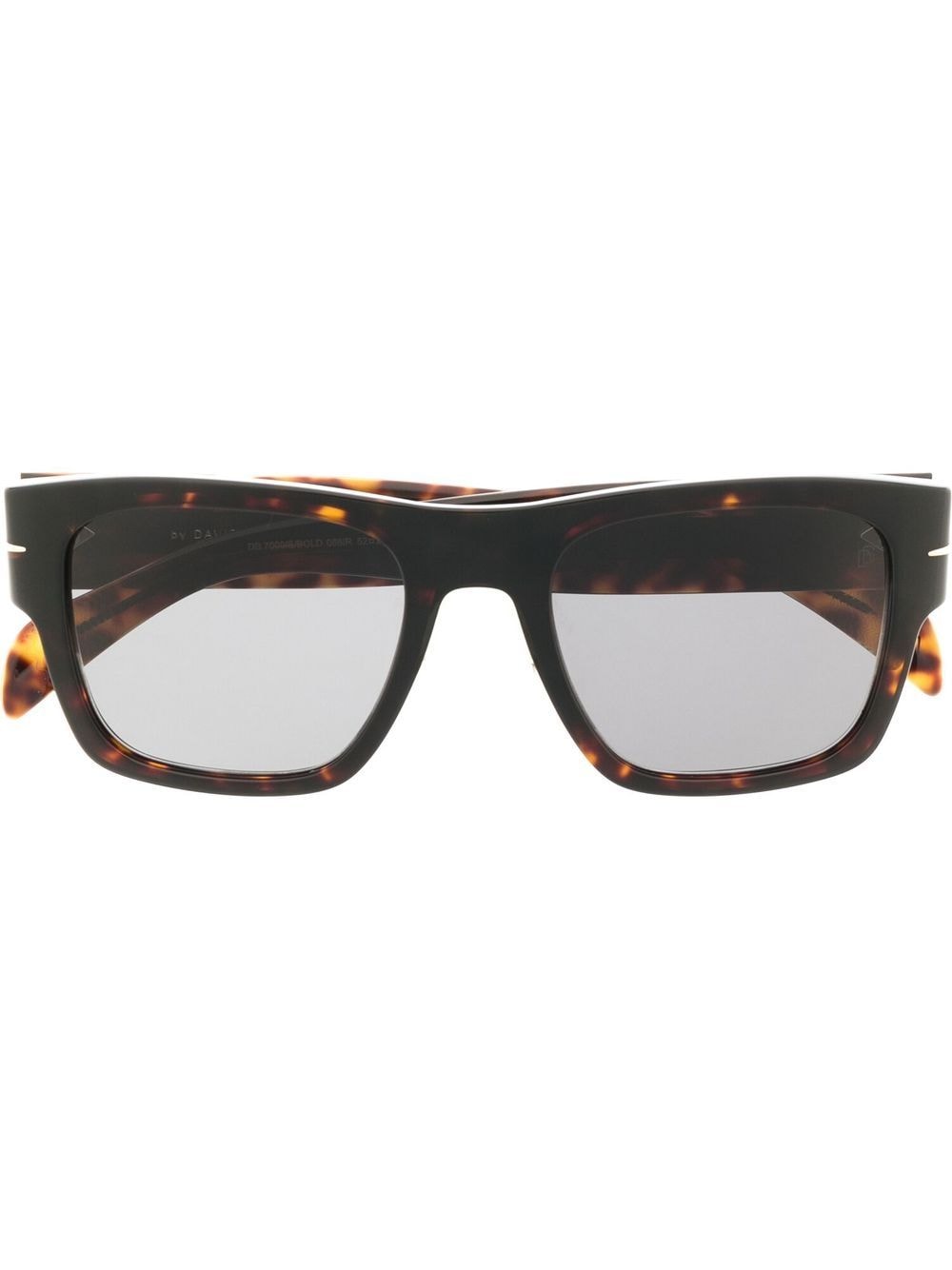 Eyewear by David Beckham Eckige Bold Sonnenbrille in Schildpattoptik - Braun von Eyewear by David Beckham