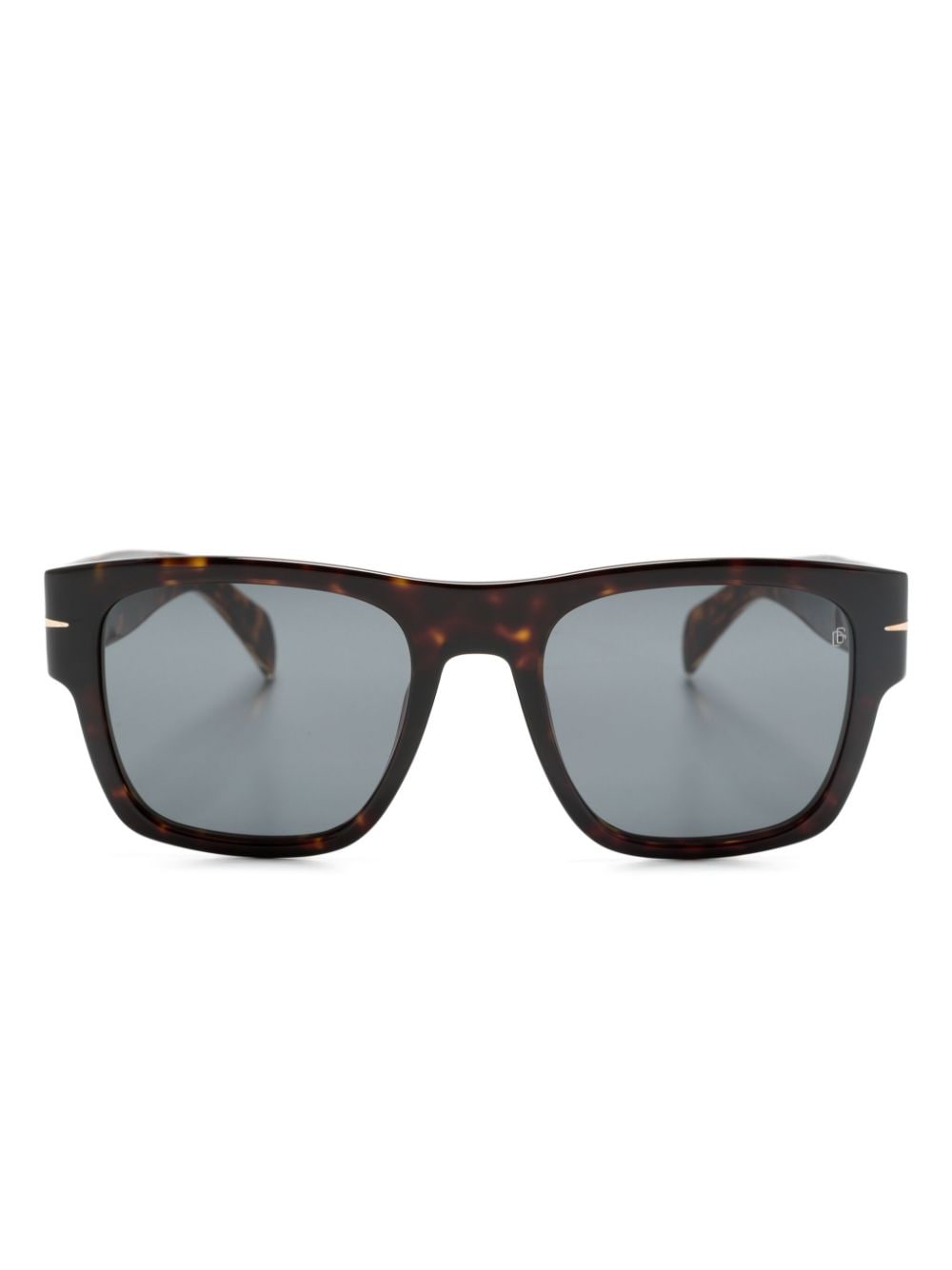 Eyewear by David Beckham Eckige Sonnenbrille in Schildpattoptik - Braun von Eyewear by David Beckham