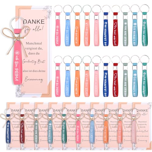 Geschenke zur Wertschätzung, 20 Stück Silikon Inspirierende Schlüsselanhänger Geschenke Give Aways Erwachsene Abschiedsgeschenk Kollegen, Dankeschön Mutmacher Geschenk Motivationsgeschenke (Bunt) Geschenke zur Wertschätzung, 20 Stück Silikon Inspirierende Schlüsselanhänger Geschenke Give Aways Erwachsene Abschiedsgeschenk Kollegen, Dankeschön Mutmacher Geschenk Motivationsgeschenke (Bunt) von Eyezeeption