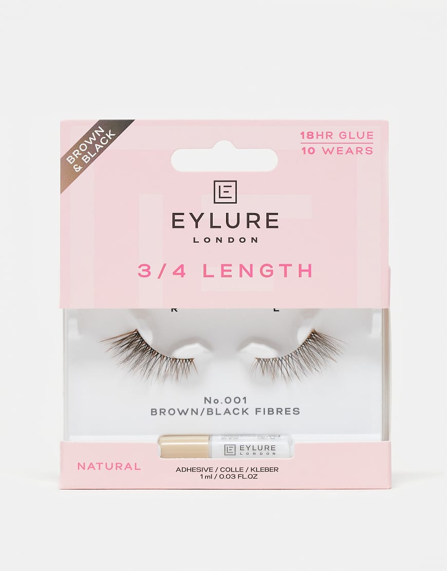 Eylure - Dreiviertellange Wimpern No. 001 - Braun/Schwarz von Eylure