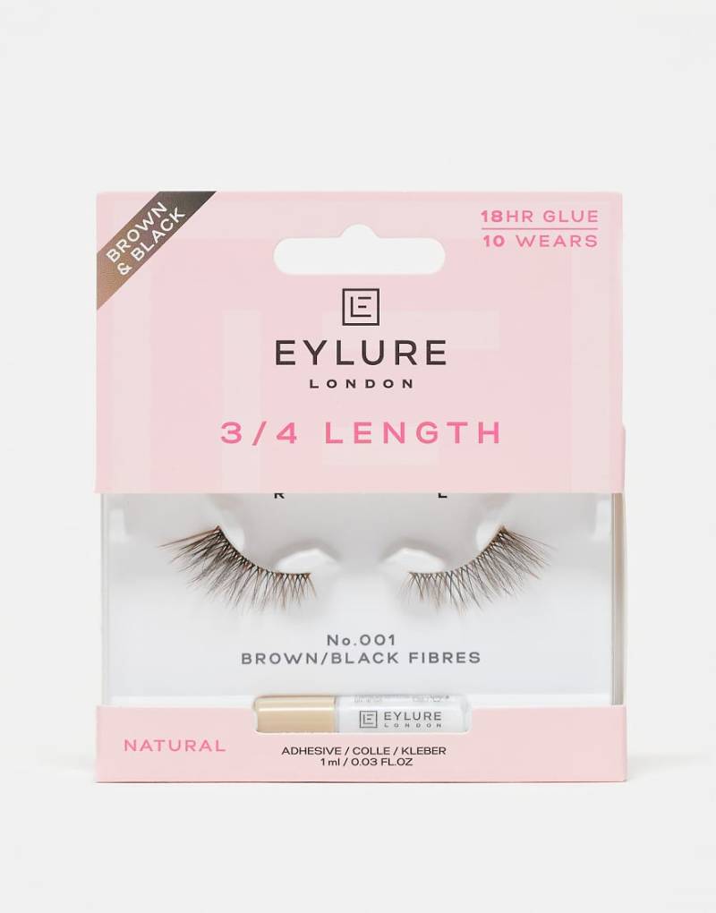 Eylure - Dreiviertellange Wimpern No. 001 - Braun/Schwarz von Eylure