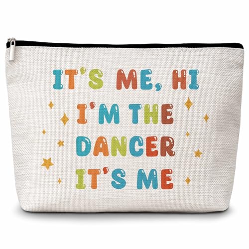 Eyouyeqi Kosmetiktasche für Tänzerinnen und Tänzer, Motiv: "I'm the Dancer", mit Reißverschluss, Geschenk für Tanzliebhaber, Wertschätzung, Tänzerin, Geschenke für Frauen und Mädchen, 08, von Eyouyeqi