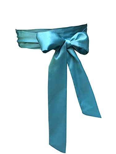 Satin-Schärpe für Brautkleid, Hochzeit, Brautjungfer, Gürtel, 5,1 cm breit, doppelseitig, Tiffany, Medium Satin-Schärpe für Brautkleid, Hochzeit, Brautjungfer, Gürtel, 5,1 cm breit, doppelseitig, Tiffany, Medium von AIMECHA