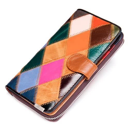 Eysee Brieftasche Groß aus echtem Leder mit Reißverschluss (Mode B-4) von Eysee