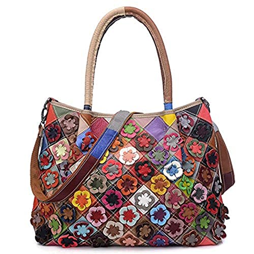 Eysee Damen Handtaschen Rind Leder-Umhängetasche Henkeltaschen Schultertasche NEU (Mehrfarbig 2) von Eysee